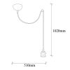 Elegant Black Wall Lamp, Metal Body, 10 x 12 cm, Height 100 cm, E14 Max 40W, IP20 | Glamorous Hotel-Style Lighting for Modern Spaces