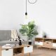 Elegant Black Wall Lamp, Metal Body, 10 x 12 cm, Height 100 cm, E14 Max 40W, IP20 | Glamorous Hotel-Style Lighting for Modern Spaces