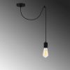 Elegant Black Wall Lamp, Metal Body, 10 x 12 cm, Height 100 cm, E14 Max 40W, IP20 | Glamorous Hotel-Style Lighting for Modern Spaces