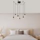 Elegant Black Wall Lamp, Metal Body, 10 x 12 cm, Height 100 cm, E14 Max 40W, IP20 | Glamorous Hotel-Style Lighting for Modern Spaces