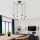Industrial Black Chandelier, 156 x 156 cm, Height Adjustable (102 cm) | Metal Body, 8 x E27 Sockets (Max 40W) | Stylish Solid Color Design for Modern Home & Office Spaces, IP20 Rated