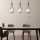 Modern Industrial Chandelier, Black Iron Body, 70 x 15 cm, Height: 146 cm | 3 x E27 Max 40W | Elegant Glass Cap, Scandinavian Design | Perfect for Home & Office Lighting, IP20 Rated