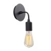 Elegant Black Wall Lamp, Metal Body, 10 x 12 cm, Height 100 cm, E14 Max 40W, IP20 | Glamorous Hotel-Style Lighting for Modern Spaces