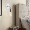 Elegant Black Wall Lamp, Metal Body, 10 x 12 cm, Height 100 cm, E14 Max 40W, IP20 | Glamorous Hotel-Style Lighting for Modern Spaces