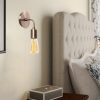 Elegant Black Wall Lamp, Metal Body, 10 x 12 cm, Height 100 cm, E14 Max 40W, IP20 | Glamorous Hotel-Style Lighting for Modern Spaces