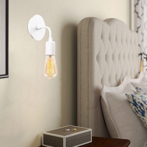 Elegant Black Wall Lamp, Metal Body, 10 x 12 cm, Height 100 cm, E14 Max 40W, IP20 | Glamorous Hotel-Style Lighting for Modern Spaces