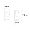 Elegant Black Wall Lamp, Metal Body, 10 x 12 cm, Height 100 cm, E14 Max 40W, IP20 | Glamorous Hotel-Style Lighting for Modern Spaces