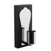 Elegant Black Wall Lamp, Metal Body, 10 x 12 cm, Height 100 cm, E14 Max 40W, IP20 | Glamorous Hotel-Style Lighting for Modern Spaces