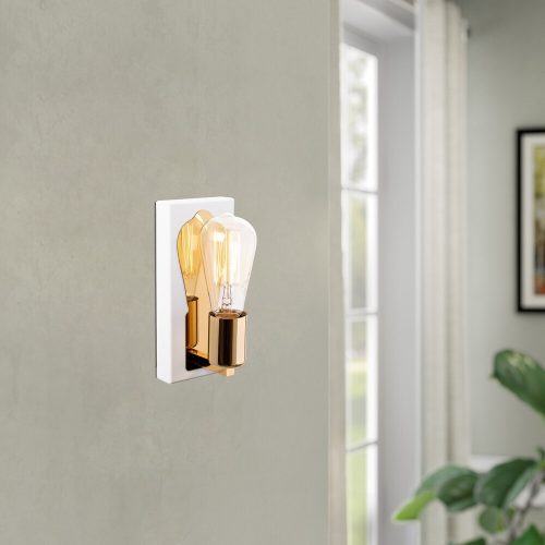 Elegant Black Wall Lamp, Metal Body, 10 x 12 cm, Height 100 cm, E14 Max 40W, IP20 | Glamorous Hotel-Style Lighting for Modern Spaces