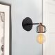 Elegant Black Wall Lamp, Metal Body, 10 x 12 cm, Height 100 cm, E14 Max 40W, IP20 | Glamorous Hotel-Style Lighting for Modern Spaces