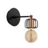 Elegant Black Wall Lamp, Metal Body, 10 x 12 cm, Height 100 cm, E14 Max 40W, IP20 | Glamorous Hotel-Style Lighting for Modern Spaces
