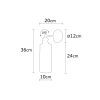 Elegant Black Wall Lamp, Metal Body, 10 x 12 cm, Height 100 cm, E14 Max 40W, IP20 | Glamorous Hotel-Style Lighting for Modern Spaces