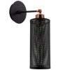Elegant Black Wall Lamp, Metal Body, 10 x 12 cm, Height 100 cm, E14 Max 40W, IP20 | Glamorous Hotel-Style Lighting for Modern Spaces