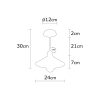 Elegant Black Wall Lamp, Metal Body, 10 x 12 cm, Height 100 cm, E14 Max 40W, IP20 | Glamorous Hotel-Style Lighting for Modern Spaces