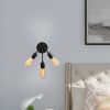 Elegant Black Wall Lamp, Metal Body, 10 x 12 cm, Height 100 cm, E14 Max 40W, IP20 | Glamorous Hotel-Style Lighting for Modern Spaces
