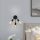 Elegant Black Wall Lamp, Metal Body, 10 x 12 cm, Height 100 cm, E14 Max 40W, IP20 | Glamorous Hotel-Style Lighting for Modern Spaces