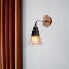 Elegant Black Wall Lamp, Metal Body, 10 x 12 cm, Height 100 cm, E14 Max 40W, IP20 | Glamorous Hotel-Style Lighting for Modern Spaces