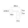 Elegant Black Wall Lamp, Metal Body, 10 x 12 cm, Height 100 cm, E14 Max 40W, IP20 | Glamorous Hotel-Style Lighting for Modern Spaces
