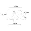Elegant Black Wall Lamp, Metal Body, 10 x 12 cm, Height 100 cm, E14 Max 40W, IP20 | Glamorous Hotel-Style Lighting for Modern Spaces