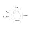 Elegant Black Wall Lamp, Metal Body, 10 x 12 cm, Height 100 cm, E14 Max 40W, IP20 | Glamorous Hotel-Style Lighting for Modern Spaces
