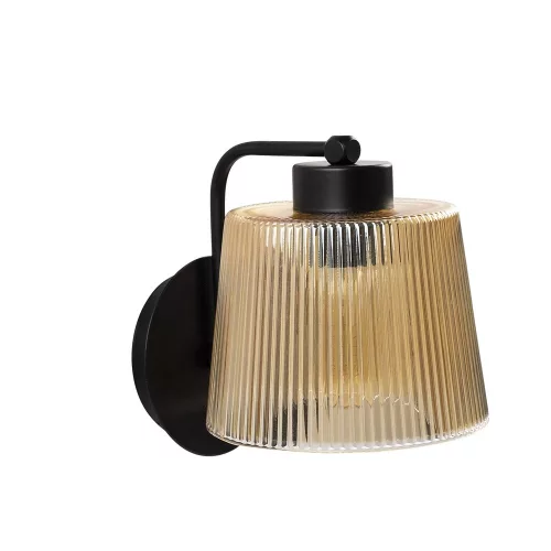 Modern industrial wall lamp, black metal housing, 18 cm diameter, 19 cm height | E27 socket, max 40W | Stylish Scandinavian design for home and office, perfect for innovative lighting solutions