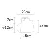 Elegant Black Wall Lamp, Metal Body, 10 x 12 cm, Height 100 cm, E14 Max 40W, IP20 | Glamorous Hotel-Style Lighting for Modern Spaces