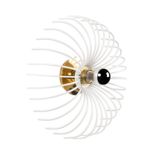 Modern white wall lamp, iron body, 12 cm diameter x 36 cm height | E27 socket, max 40W | Stylish and functional lighting for home decoration, IP20 rating, perfect for living room and bedroom atmosphere