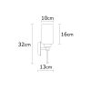 Elegant Black Wall Lamp, Metal Body, 10 x 12 cm, Height 100 cm, E14 Max 40W, IP20 | Glamorous Hotel-Style Lighting for Modern Spaces