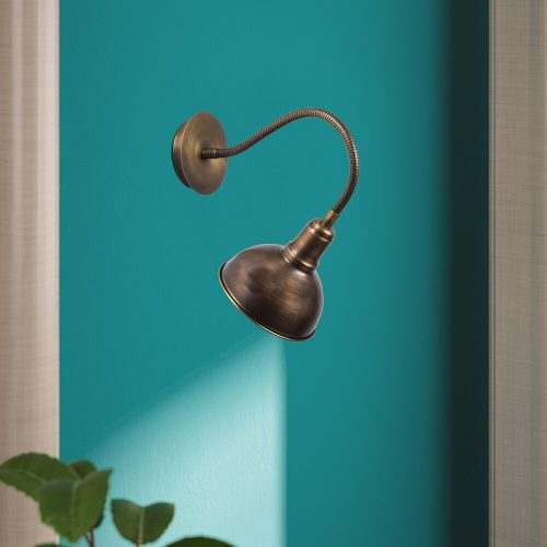 Elegant Black Wall Lamp, Metal Body, 10 x 12 cm, Height 100 cm, E14 Max 40W, IP20 | Glamorous Hotel-Style Lighting for Modern Spaces
