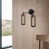 Elegant Black Wall Lamp, Metal Body, 10 x 12 cm, Height 100 cm, E14 Max 40W, IP20 | Glamorous Hotel-Style Lighting for Modern Spaces