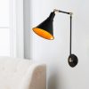 Elegant Black Wall Lamp, Metal Body, 10 x 12 cm, Height 100 cm, E14 Max 40W, IP20 | Glamorous Hotel-Style Lighting for Modern Spaces