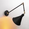 Elegant Black Wall Lamp, Metal Body, 10 x 12 cm, Height 100 cm, E14 Max 40W, IP20 | Glamorous Hotel-Style Lighting for Modern Spaces