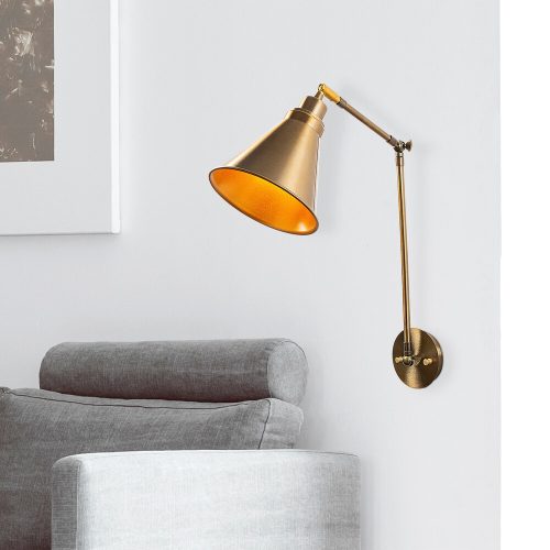 Elegant Black Wall Lamp, Metal Body, 10 x 12 cm, Height 100 cm, E14 Max 40W, IP20 | Glamorous Hotel-Style Lighting for Modern Spaces