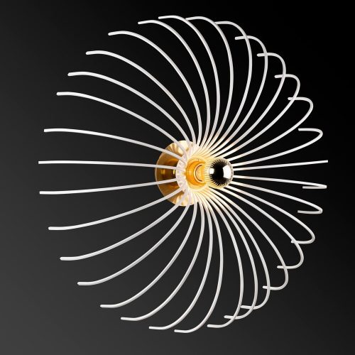 Modern white wall lamp, metal housing, 16 cm diameter x 56 cm height | E27 socket, max 40W | Stylish and functional lighting for home decoration, IP20 rating, perfect for living room and bedroom atmosphere