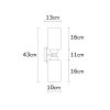 Elegant Black Wall Lamp, Metal Body, 10 x 12 cm, Height 100 cm, E14 Max 40W, IP20 | Glamorous Hotel-Style Lighting for Modern Spaces