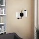 Elegant Black Wall Lamp, Metal Body, 10 x 12 cm, Height 100 cm, E14 Max 40W, IP20 | Glamorous Hotel-Style Lighting for Modern Spaces