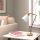 Modern Table Lamp with Iron Body & Hornbeam Base, 52 cm Height, 14 cm Diameter, E27 Socket, 200 cm Cable | Elegant White Design for Glam & Scandinavian Home Décor | Perfect for Living Room & Bedroom