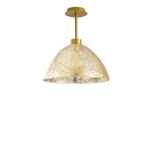 Elegant gold chandelier, modern design, diameter 34 cm, height 37 cm | Metal housing with glass cap, E27 socket (max. 40 W) | Perfect for Glam & Southwestern decor in living rooms and dining rooms