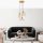 Elegant Gold Chandelier, 55 cm Diameter, 113 cm Height | Adjustable Height, 90 cm Cable | 3 x E27 Max 40W | Metal Body, IP20 | Perfect for Glamorous Home Décor & Modern Living Spaces