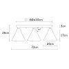 Elegant Black Wall Lamp, Metal Body, 10 x 12 cm, Height 100 cm, E14 Max 40W, IP20 | Glamorous Hotel-Style Lighting for Modern Spaces