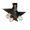 Elegant Black Wall Lamp, Metal Body, 10 x 12 cm, Height 100 cm, E14 Max 40W, IP20 | Glamorous Hotel-Style Lighting for Modern Spaces