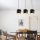 Elegant Scandinavian Chandelier, Black Iron Body, 74 cm Diameter, 110 cm Height | 3 x E27 Socket (Max 40W) | Stylish Lighting for Modern Homes, Dining Rooms & Living Spaces, IP20 Rated