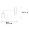 Modern Black Wall Lamp, MDF Body, 60 x 12 x 33 cm, E27 Socket (Max 40W), IP20, Pluggable, Laser-Cut Design, Stylish & Functional Lighting for Any Space