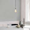 Modern Black Wall Lamp, MDF Body, 60 x 12 x 33 cm, E27 Socket (Max 40W), IP20, Pluggable, Laser-Cut Design, Stylish & Functional Lighting for Any Space