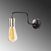 Modern Black Wall Lamp, MDF Body, 60 x 12 x 33 cm, E27 Socket (Max 40W), IP20, Pluggable, Laser-Cut Design, Stylish & Functional Lighting for Any Space
