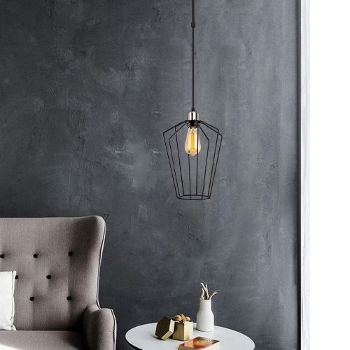 Modern Black Wall Lamp, MDF Body, 60 x 12 x 33 cm, E27 Socket (Max 40W), IP20, Pluggable, Laser-Cut Design, Stylish & Functional Lighting for Any Space