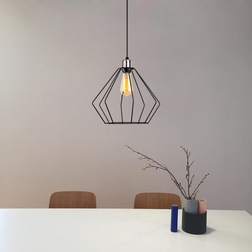 Modern Black Wall Lamp, MDF Body, 60 x 12 x 33 cm, E27 Socket (Max 40W), IP20, Pluggable, Laser-Cut Design, Stylish & Functional Lighting for Any Space