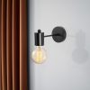 Modern Black Wall Lamp, MDF Body, 60 x 12 x 33 cm, E27 Socket (Max 40W), IP20, Pluggable, Laser-Cut Design, Stylish & Functional Lighting for Any Space
