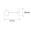 Modern Black Wall Lamp, MDF Body, 60 x 12 x 33 cm, E27 Socket (Max 40W), IP20, Pluggable, Laser-Cut Design, Stylish & Functional Lighting for Any Space