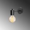 Modern Black Wall Lamp, MDF Body, 60 x 12 x 33 cm, E27 Socket (Max 40W), IP20, Pluggable, Laser-Cut Design, Stylish & Functional Lighting for Any Space